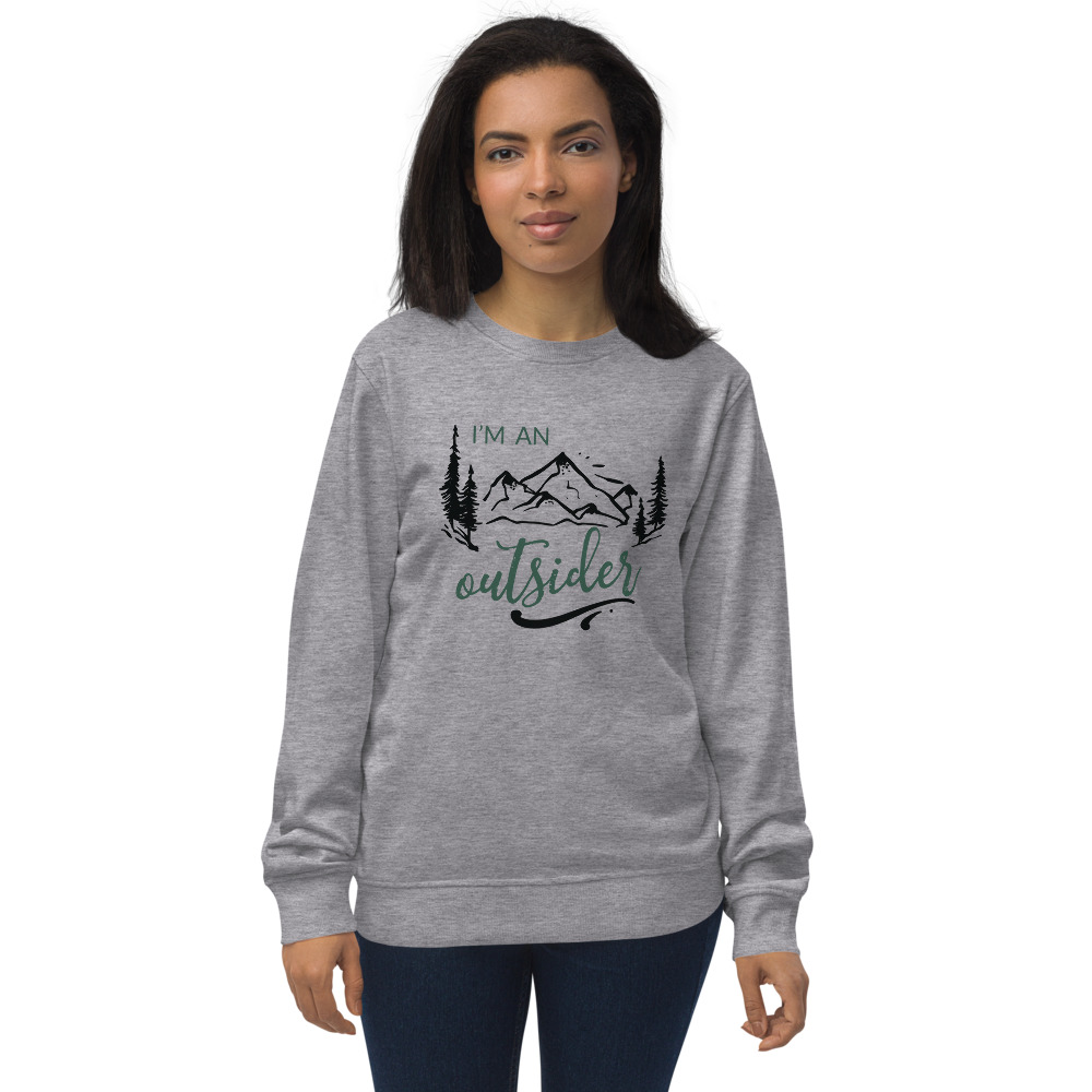 I'm An Outsider | Unisex Organic Sweatshirt - Image 2